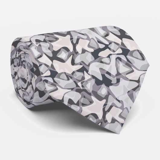 Licht grijs grijs lichtgrijs abstracte werpen stropdas (Opgerold)