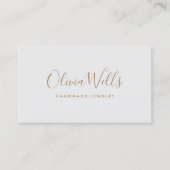 Licht grijs handgeschreven pictogram Sociale media Visitekaartje (Voorkant)