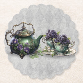 Licht grijs heksen thee betoverend brouwsel Onderz Kartonnen Onderzetters