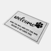 Licht grijs hout Welkomstpagina grappig citeert Deurmat (Schuin)