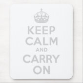 Licht grijs kalm houden en doorgaan muismat (Voorkant)