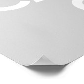 Licht grijs kalm houden en doorgaan poster (Hoek)