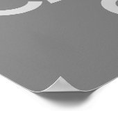 Licht grijs kalm houden en doorgaan poster (Hoek)