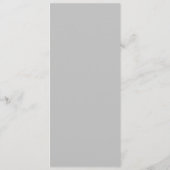 Licht Grijs Klassieke Kalligrafie Formele Bruiloft Menu (Achterkant)