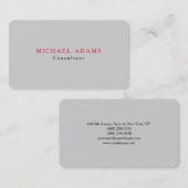 Licht grijs klassieker voor professionele creatie visitekaartje (Voorkant / Achterkant)