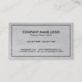 Licht grijs Lijst met leder Visitekaartje (Achterkant)