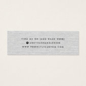 Licht grijs logo oplegkaart mini visitekaartjes (Achterkant)