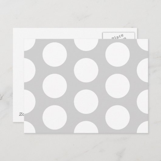 Licht grijs met Stippen Briefkaart (Voorkant / Achterkant)