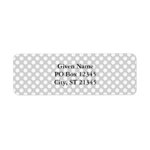 Licht grijs met Stippen Etiket