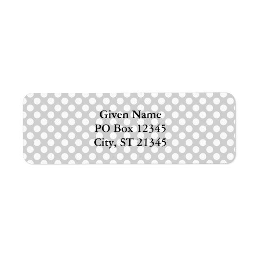 Licht grijs met Stippen Etiket (Voorkant)