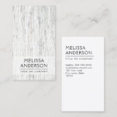 Licht grijs met weven hout, minimalistisch profess visitekaartje (Voorkant / Achterkant)