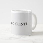 Licht grijs minimalistisch platte moderne grote koffiekop (Voorkant rechts)