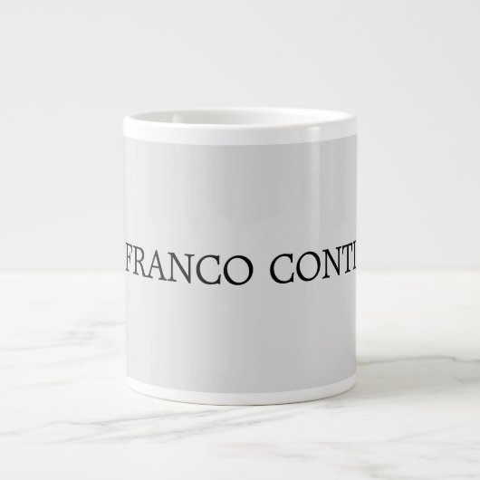 Licht grijs minimalistisch platte moderne grote koffiekop (Voorkant)