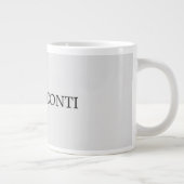 Licht grijs minimalistisch platte moderne grote koffiekop (Rechts)