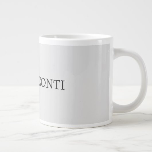 Licht grijs minimalistisch platte moderne grote koffiekop (Rechts)