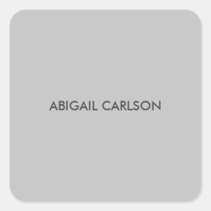 Licht grijs minimalistisch platte moderne vierkante sticker