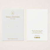 Licht grijs monogram oorkonde kaart (Voorkant /achterkant)