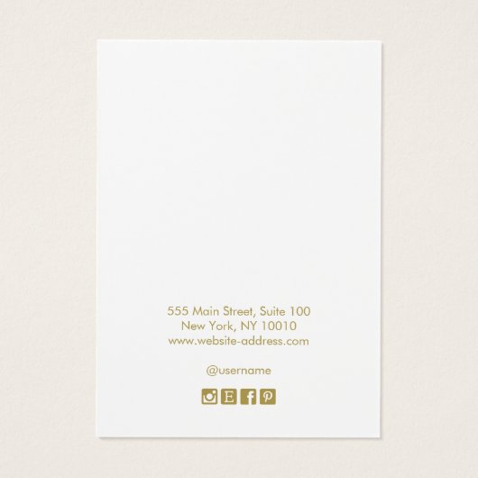 Licht grijs monogram oorkonde kaart (Achterkant)