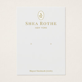 Licht grijs  monogram oorkonde kaart