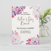 Licht grijs Oranje roze Moederdag Kaart (Staand voorkant)