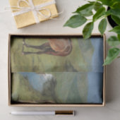 Licht grijs paard in een veld (paardachtige) tissuepapier (Geschenk)