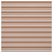 Licht grijs & Sienna Pattern van Stripes Stof (Swatch)