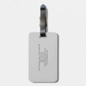 Licht grijs Uniek Origineel Klassiek Professioneel Bagagelabel (Achterkant verticaal)