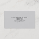 Licht grijs Uniek Origineel Klassiek Professioneel Visitekaartje (Achterkant)