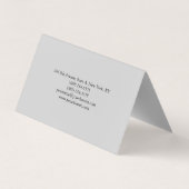 Licht grijs Uniek Origineel Klassiek Professioneel Visitekaartje (Achterkant)