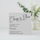 Licht Grijs Verandering van Plannen Uitgestelde Br Kaart (Staand voorkant)