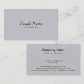 Licht Grijze Burlap Linnen Textuur Visitekaartje (Voorkant / Achterkant)