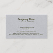 Licht Grijze Burlap Linnen Textuur Visitekaartje (Achterkant)