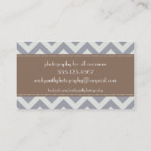 Licht grijze Chevron Verfijnde Visitekaartjes (Achterkant)