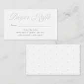 Licht grijze diamanten diaper Kaart Raffle (Voorkant / Achterkant)