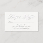 Licht grijze diamanten diaper Kaart Raffle (Voorkant)