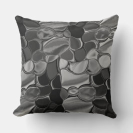 Licht grijze en donkere afgeronde vormen. kussen