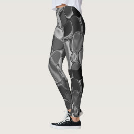 Licht grijze en donkere afgeronde vormen. leggings