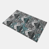 Licht grijze geometrische afdruk. deurmat (Schuin)