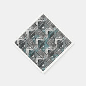 Licht grijze geometrische afdruk. servet (Hoek)