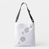 Licht grijze lentevloeren Kruislijm Canvas tas (Achterkant)