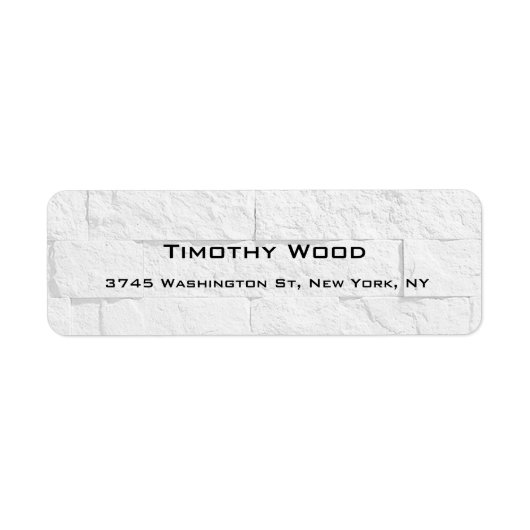 Licht Grijze Muur Creatief Professioneel Modern Etiket (Voorkant)
