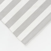 Licht grijze Nautische Stripes met blauw anker van Fleece Deken (Hoek)