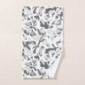 Licht grijze vlekken Abstract gevlekt patroon Bad Handdoek (Handdoek)