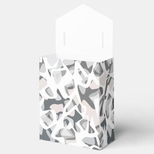 Licht grijze vlekken Abstract gevlekt patroon Bedankdoosjes (Geopend)