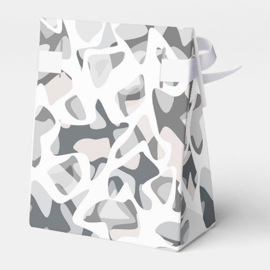 Licht grijze vlekken Abstract gevlekt patroon Bedankdoosjes (Achterkant)