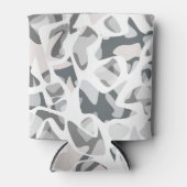 Licht grijze vlekken Abstract gevlekt patroon Blikjeskoeler (Voorkant)