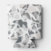 Licht grijze vlekken Abstract gevlekt patroon Blikjeskoeler (Achterkant)