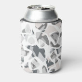 Licht grijze vlekken Abstract gevlekt patroon Blikjeskoeler (Blikje Achterkant)