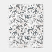 Licht grijze vlekken Abstract gevlekt patroon Fleece Deken (Voorkant)
