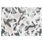 Licht grijze vlekken Abstract gevlekt patroon Groot Cadeauzakje (Achterkant)